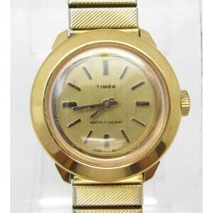 1970's Vtg Women Timex Hand Wind Analog 27mm Dial Round Watch (G875)